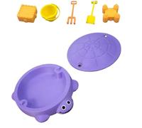 Mini Tartaruga Giocattolo da scrivania con sabbiera, Kit da Giardino Zen con Mini Attrezzi for alleviare Lo Stress, Rilassarsi e Prendere consapevolezza, Regalo Originale e Accessorio(Purple)