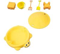 Mini Tartaruga Giocattolo da scrivania con sabbiera, Kit da Giardino Zen con Mini Attrezzi for alleviare Lo Stress, Rilassarsi e Prendere consapevolezza, Regalo Originale e Accessorio(Yellow)