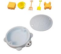 Mini Tartaruga Giocattolo da scrivania con sabbiera, Kit da Giardino Zen con Mini Attrezzi for alleviare Lo Stress, Rilassarsi e Prendere consapevolezza, Regalo Originale e Accessorio(White)