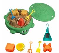 Mini tartaruga sandbox giocattolo da scrivania, sabbiera da scrivania con coperchio, morbida sabbia spaziale modellabile, kit da giardino con piccoli strumenti, set da gioco da spiaggia, regali
