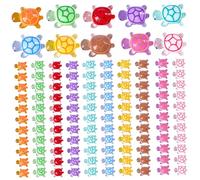 Mini Tartarughe, 120 Pezzi Mini Tartarughe Colorate in Resina, Statuine di Piccoli Animali Impermeabili per Giardino Fatato Micro paesaggistico Casa delle Bambole Decorazioni per la Casa Artigianato