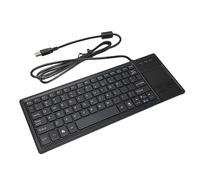 Mini Tastiera Cablata Ultra Sottile e Compatta con Touchpad, Hub USB Integrato - Mini Tastiera Cablata con Touchpad, Adatta per L'industria Manifatturiera, Militare, Materiale ABS