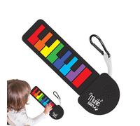 Mini tastiera elettronica - portachiavi in silicone roll-up pianoforte | Strumento pieghevole per esercizi desktop per bambini e adulti | Giocattolo musicale elettrico portatile per viaggi e