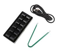 Mini Tastiera Meccanica Programmabile a 12 Tasti con Interruttori Hot-Swapable per Windows Mac Linux, Tastiera USB per Macro e Scorciatoie (nero)