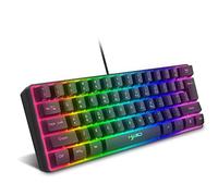 mini tastiera meccanica USB da gioco, cablata al 60%, 61 tasti con 11 retroilluminazione RGB Chroma, copritasti flottante in ABS, anti-ghosting, da ufficio