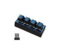 Mini tastiera meccanica wireless, Bluetooth 2,4 G, ricaricabile tramite USB, con un clic, copia, incolla e annullamento, tastiera macro sostituibile a caldo, per produttività in ufficio, PC, giochi