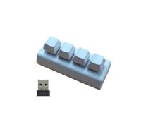 Mini tastiera meccanica wireless, Bluetooth 2,4 G, ricaricabile tramite USB, con un clic, copia, incolla e annullamento, tastiera macro sostituibile a caldo, per produttività in ufficio, PC, giochi