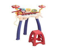 MINI TASTIERA MUSICALE AIYAPLAY IT390-024V00MX - giocattolo, Multicolore, 49 cm altezza, sgabello incluso