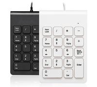 Mini tastiera numerica cablata USB con tastierino numerico e tastiera digitale a 18 tasti (nera)