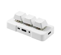 Mini tastiera personalizzata a 3 tasti con interruttore blu meccanico USB+BT Connessione dual-mode per Office Game Multimedia Bianco