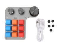 Mini Tastiera Personalizzata, Tastiera Macro di Programmazione Plug And Play Programmabile RGB Retroilluminato 9 Tasti 3 Manopole per Ufficio