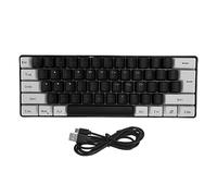 Mini Tastiera RGB, più modalità RGB e Tastiera Meccanica di Retroilluminazione LED con Supporto, Tipo C per Giochi di Lavoro o Primer, Dispositivo Office (BLACK)