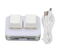 Mini Tastiera USB a 2 Tasti, Tastiera di Programmazione Macro Supporto Retroilluminazione LED RGB Professionale Sostituibile a Caldo per Telefono (#2)