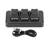 Mini Tastiera USB a 3 Tasti, Tastiera Taglia Copia Incolla Macro Pad, Tastiera OSU Programmabile con LED RGB, Tastiera da Gioco Meccanica con una Sola Mano (BLACK)