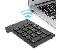 Mini Tastiera USB Tastierino Numerico Wireless Accessorio Leggero Ed Ergonomico per PC, Trasmissione del Segnale Veloce e Stabile per Uso Domestico, (BLACK)