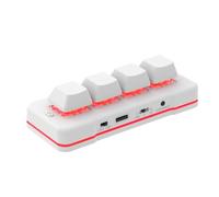 Mini tastiera USB Wired & BT Wireless Mini Keyboard Customized programmabile Computer Tastiera Mouse per Video Game Control Office Work Foglio di spartito Page Turner HID (bianco)