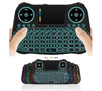Mini tastiera wireless con telecomando touchpad mouse combo controller con retroilluminazione RGB per Android TV Box Smart TV con sistema operativo + USB PC computer portatile Windows OS HTPC Home