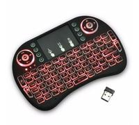 Mini tastiera wireless da 2,4 GHz con mouse touchpad, retroilluminata a LED, ricaricabile, telecomando portatile per Smart TV, Android TV Box, Fire Stick, Raspberry Pi, PC, modello ricaricabile PS3