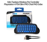 Mini Tastiera Wireless Per Controller Playstation 4 PS4 Slim PRO Chat PAD Dobe