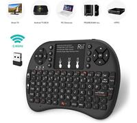 Mini tastiera wireless Rii i8+ 2.4GHz con touchpad per Android TV Box, PC, Laptop, Smart TV, HTPC