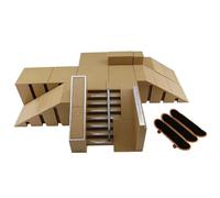 Mini tavola da skate park, set di rampa per chiavi, giocattolo da allenamento con diversi modelli, accessorio per skateboard con dita kit per il libero con facile montaggio, giochi di
