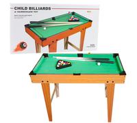Mini tavolo da biliardo in legno con set di biglie, stecche, triangolo e gesso