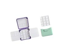 Mini tavolozza ad acquerello con rondella per schizzi pittura a olio acrilica viola, 7,3 x 7 x 2,5 cm