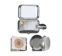 Mini Tavolozza per Acquerelli,Astuccio Mini Vuoto Per Acquerelli Da 10 Griglie Con Clip Magnetica | Piccola Tavolozza per Pittura | Per Viaggio Aula Trekking Scuola Campeggio Diario Schizzi