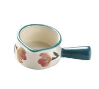 Mini tazza da latte con manico, 50 ml, in ceramica, for caffè e tè, adatta al microonde e lavabile in lavastoviglie, design smaltato, piccola lattiera(Dark green 1)
