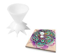 Mini tazza divisa per pittura a versare, piccolo strumento acrilico fluido, colino riutilizzabile in ABS, forniture artigianali durevoli per celle, arte olandese fai da te per principianti