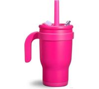 Mini tazza per bambini da 14 oz/420 ml, 100% paglia a prova di perdite, ventosa in silicone, fondo antiscivolo, regalo per bambini, viaggio laurea (barbi)