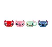 Mini Tazze In Ceramica Scolpite Di Disney Lilo E Stitch | Set Di 4 Da 2 Once