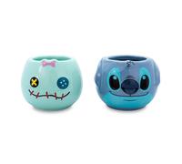 Mini Tazze In Ceramica Sculpted Di Scrump E Stitch Disney | Set Di 2