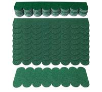 Mini tegole per tetto rotonde a coda di castoro, mini set - tegole per tetto ideali per casette per uccelli, paesaggi vegetali, cuccia per animali domestici, case finte, ecc. (Verde)
