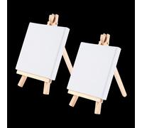 Mini tela mini cavalletto in legno set per dipingere artigianato 10x10cm