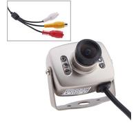 MINI TELECAMERA CAMERA A COLORI 6 LED IR RCA AUDIO VIDEO MICROFONO STAFFA SC0