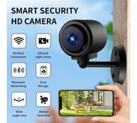 Mini telecamera di sicurezza, telecamera WiFi 1080P (solo 2.4G) per interni ed esterni con visione notturna, rilevamento del movimento, archiviazione su cloud e scheda SD, controllo remoto tramite app