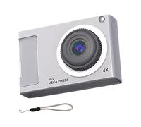 Mini telecamera HD da 48 MP, display IPS da 2,4 pollici, zoom 16X, videocamera digitale 4K con luce di riempimento per bambini e studenti, argento