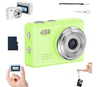 Mini telecamera portachiavi,con scheda SD da 32GB, durata della batteria di 100 minuti,telecamera retrò per la registrazione di studio in viaggio (Yellow with 32G memory ca)