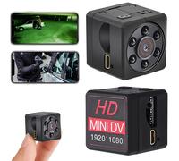 Mini telecamera spia nascosta con 1080 immagini Full HD, telecamera spia con visione notturna, telecamera interna ed esterna senza wifi con scheda SD da 32 GB gratuita