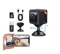 Mini Telecamera WiFi Interno 1080P, Telecamera Nascosta, Telecamera per Sicurezza Domestica con Visione Notturna Infrarossa, Rilevamento Movimento,Doppia Memoria SD/Cloud, Controllo Remoto Con App