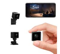 Mini Telecamera WiFi Interno/Esterno, Spia Nascosta Videocamera 1080P Senza Fili, Microcamera con Visione Notturna e Rilevamento di Movimento, con App per Casa/Bambini, Lunga Durata, Spy Cam Nero