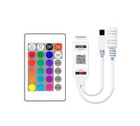 Mini telecomando compatibile RGB DC adatto for il controllo intelligente della striscia luminosa RGB DC5-24V(White A)