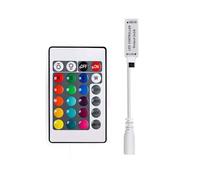 Mini telecomando IR a 24 tasti DC5-12V Controller for strisce luminose colorate RGB Dimmer for a LED(WM-IR003A)