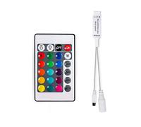 Mini telecomando IR a 24 tasti DC5-12V Controller for strisce luminose colorate RGB Dimmer for a LED(WM-IR002A)