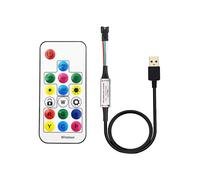 Mini telecomando magico a 17 tasti Controller RGB Luce magica a LED con dimmer LED for controller a barra luminosa(USB)