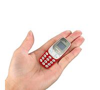 Mini Telefono Cellulare il più Piccolo del Mondo con Doppia SIM e Mini Funzione di Cambio Voce (Rosso)