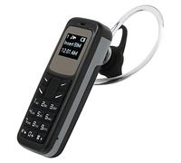 Mini Telefono Cellulare, Microtelefono Bluetooth Dialer Auricolare Bluetooth Sbloccato da 0,66 Pollici con Supporto per Gancio per L'orecchio Scheda SIM, Piccolo Telefono