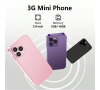 Mini telefono, il più piccolo smartphone al mondo con touch screen HD da 3,0", telefono cellulare Android compatto per studenti, telefono cellulare con Face ID quad-core da 2 GB + 16 GB, i migliori re