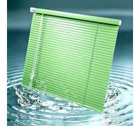 Mini Tenda a Rullo Orizzontale in Alluminio Impermeabile 25 mm per Interni | Tende Veneziane Senza Foratura, Privacy e Protezione, Isolamento Termico per Cucina Bagno Letto Porta(Green)